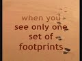 Footprints In The Sand - Support ecards - Inspirational / Encourage / Support Greeting Cards
