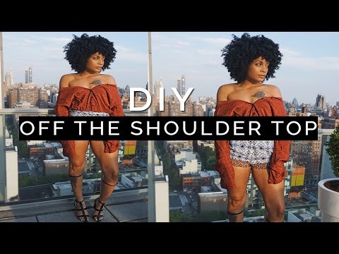 HOW TO: Off the Shoulder Top (NO SEWING) Less Than 1 Min! - YouTube