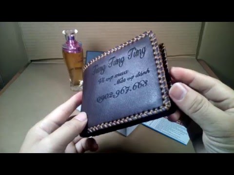 Ví da nam khắc tên, bóp nam khắc tên da bò 100% rẻ nhất TPHCM