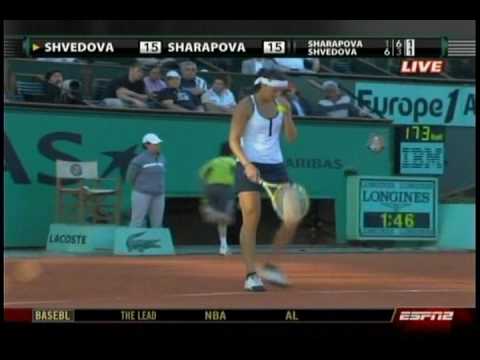 マリア シャラポワ VS Yaroslava Shevedova 4／9- 全仏オープン 2009- 3rd Round