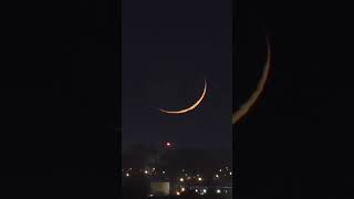 Crescent Moon set over 4 days #crescentmoon #moon #shorts #space
