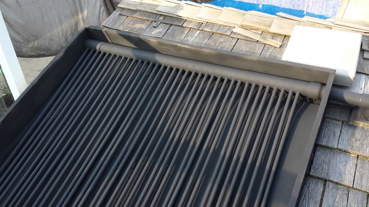 DIY Solar Pool Heater Part 1 Roof - YouTube