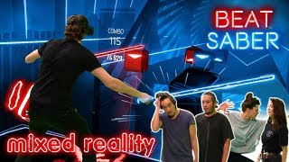 Mixed Reality Expert Battle Run in Beat Saber VR | mit Krogi, Budi, Nasti, Chris VR-Nerds uvm.