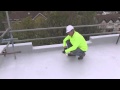 Liquid Roofing over parapet walls using GacoRoof liquid silicon roofing system.