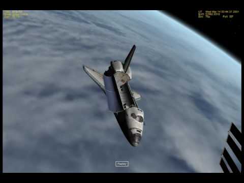 Video of game play for Orbiter Space Flight Simulator