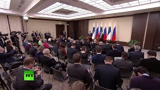 Пресс-конференция Владимира Путина и президента Финляндии по итогам переговоров