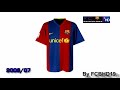 Video Last 10 homes FC Barcelona jerseys