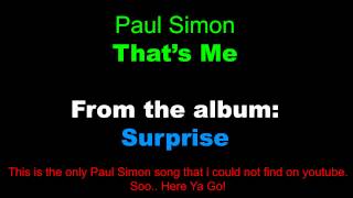 Watch Paul Simon Thats Me video