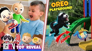 Shawn Reacts To Our Fgteev Toy Line & Oreo Puppy Uses Playground? Funnel Fv Family Vlog