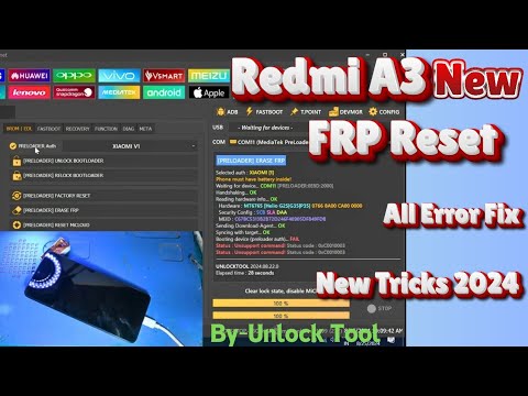 Redmi A3 FRP Reset By Unlock Tool || Redmi A3 FRP Bypaas Redmi A3 FRP Reset By Unlock Tool || Redmi A3 FRP Bypaas