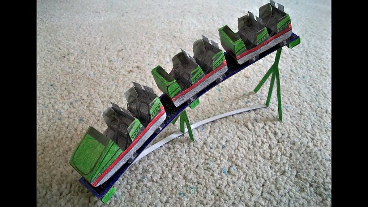 Paper Model of a Roller Coaster Train - YouTube