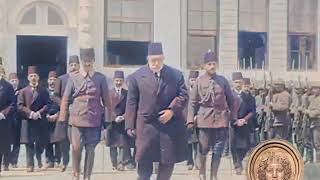 c.1914 - Sultan Mehmet Reşat Sarayın Girişinde [Yapay Zeka İle Renklendirilmiş V