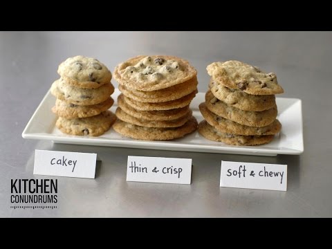 VIDEO : the science behind the perfect chocolate chip cookies - kitchen conundrums with thomas joseph - soft and chewy, thin and crisp, or cakey? how do you like your chocolate chipsoft and chewy, thin and crisp, or cakey? how do you like ...
