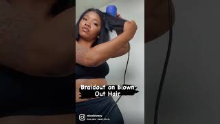 Wavy Lookbraid Out On Straight Natural Hair Featuring Dyson Blow Dryer Nicole Ivory