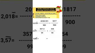 Matematiginelfi Devirli Ondalık Sayıyı Rasyonel Sayıya Çevirme