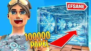 Buz Tüneli̇ Geçene 100000 V-Papel Türkçe Fortnite Çok Pi̇s Trollendi̇m