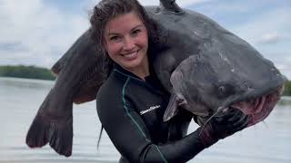 First Catfish Noodling Trip Of The Year Huge Bluecats & Broken Fingers
