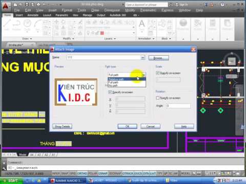 chèn file ảnh vào cad