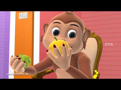 Bolo Bandar - Learn Fruits - 3D Animation Hindi Nursery rhymes...