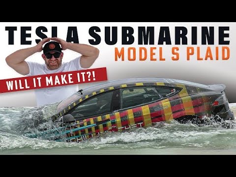 Driving my Tesla Model S Plaid Underwater!! Does it float, sink or drive 7ft under!?