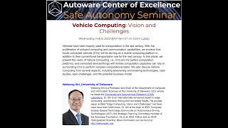 Weisong Shi - Vehicle Computing: Vision and Challenges