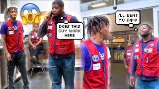 Fake Lowes Employee Rude Walk Talkie Prank Old Head Pressed Me