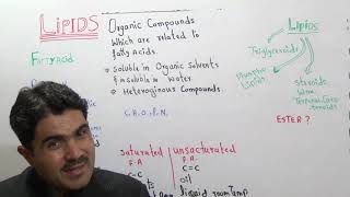 L-13 Concept Of Lipids, Esters, Fatty Acids, Triglyceroids And Phospholipids Fats And Oils