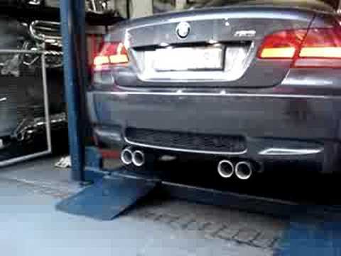 here is a e92 M3 with rear mufflers from the boys down at hi tech mufflers, 