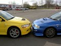 Subaru Impreza P1 and Mitsubishi Evo 8
