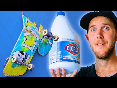 WE BLEACHED A SKATEBOARD FOR 24 HOURS! | SKATE EXPERIMENTS EP. 6