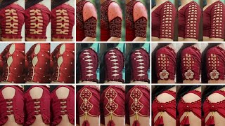 Maroon Colour Sleeve Designs/Maroon Sleeve/Blouse Designs/Maroon Colour Sleeve/B