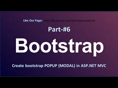 Bootstrap Tutorial - #6 Create Popup  in Asp.Net MVC