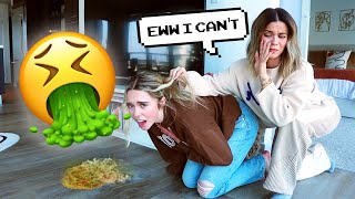 Throw Up Prank On My Sister