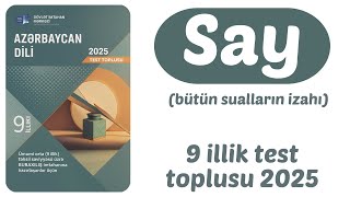 Say I Azərbaycan Dili 9 Illik Di̇m Test Toplusu 2025