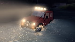 Spin Tires offroading in a Samuari