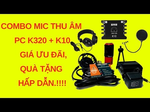 Bộ combo mic thu âm K320 + k10 giá ưu đãi | Bộ mic hát livestream chuyên nghiệp K320
