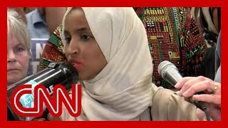 Crowd surprises Rep. Omar at airport with new chant