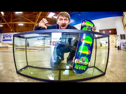 EXTREMELY DANGEROUS GLASS SKATE LEDGE?!