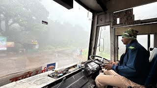 Mumbai To Bhimashankar Via Old Khandala Ghat Full Journey Msrtc St Bus Cabin Ride