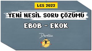 EBOB EKOK | Yeni Nesil Soru Çözümü + PDF | LGS 2022