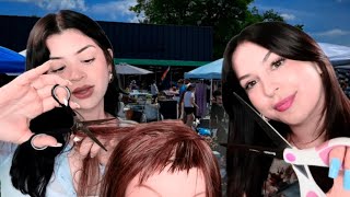 Asmr 5 Haircuts At The Flea Market Goes Terribly Wrong