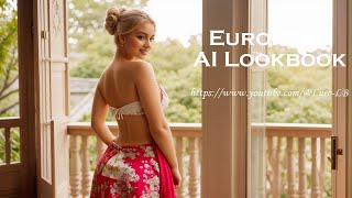 [4K] European Ai Lookbook- Elegant Kimono
