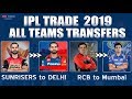IPL 2019 New Signing & Release Players List | CSK, MI, SRH, KKR, RCB, DD, RR, KXIP Transfer players