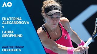 Ekaterina Alexandrova V Laura Siegemund Highlights Australian Open 2024 First Round
