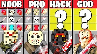 Minecraft Battle: JASON MONSTER MUTANT CRAFTING CHALLENGE - NOOB vs PRO vs HACKER vs GOD ~ Animation