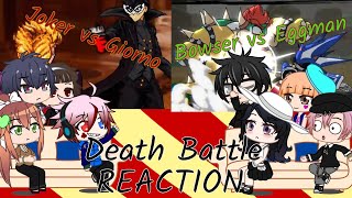 Characters React To Death Battle Joker Vs Giorno & Bowser Vs Eggman The Rookie J.