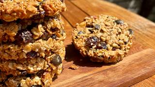 Haferflocken Kekse: Mandeln, Haselnüsse, kandierte Früchte - wenig Zucker - glutenfrei Untertitel