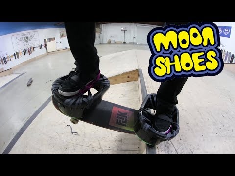 CAN YOU SKATE WEARING MOON SHOES?! *DEADLY*