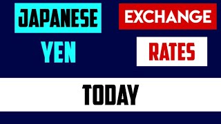 Japanese Yen Jpy Exchange Rates Today 14 July 2024 今日の日本円 きょうのにほんえん, Kyō No Nihon-En