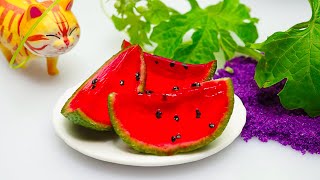 Watermelon Jelly With Lemon Peel  Best Of Miniature Cooking  Yummy Tiny Food Rec